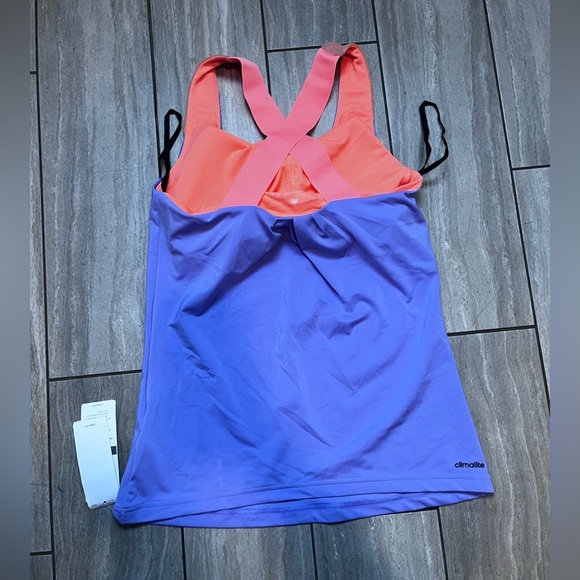 Adidas Womens Pink/Purple Strappy Climate Tank Top New With Tags Size Small - Picture 4 of 5